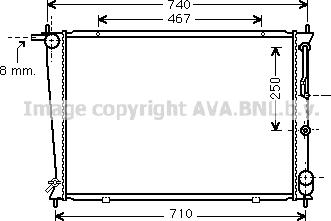 Prasco HY2255 - Radiator, engine cooling autospares.lv