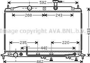 Prasco HY2252 - Radiator, engine cooling autospares.lv