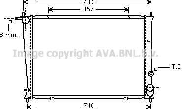 Prasco HYA2049 - Radiator, engine cooling autospares.lv