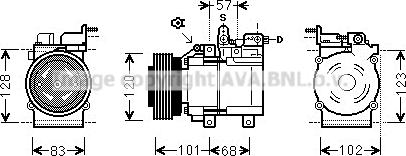 Prasco HYAK123 - Compressor, air conditioning autospares.lv