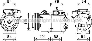 Prasco HYAK374 - Compressor, air conditioning autospares.lv