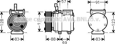 Prasco HYAK258 - Compressor, air conditioning autospares.lv