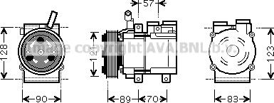 Prasco HYAK257 - Compressor, air conditioning autospares.lv