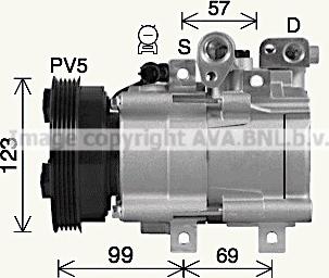 Prasco HYK576 - Compressor, air conditioning autospares.lv