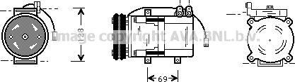 Prasco HYK063 - Compressor, air conditioning autospares.lv