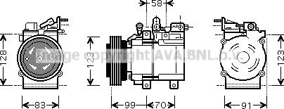 Prasco HYK197 - Compressor, air conditioning autospares.lv