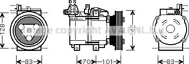 Prasco HYK149 - Compressor, air conditioning autospares.lv