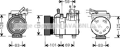 Prasco HYK159 - Compressor, air conditioning autospares.lv