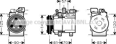 Prasco HYK139 - Compressor, air conditioning autospares.lv