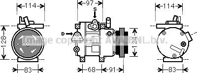 Prasco HYK256 - Compressor, air conditioning autospares.lv