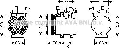 Prasco HYK258 - Compressor, air conditioning autospares.lv