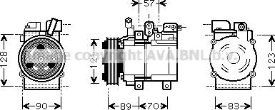 Prasco HYK257 - Compressor, air conditioning autospares.lv