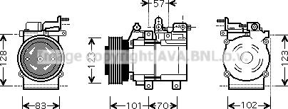 Prasco HYK219 - Compressor, air conditioning autospares.lv