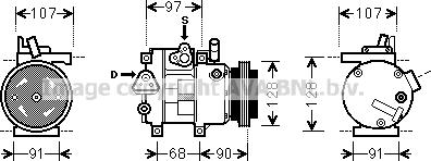 Prasco HYK215 - Compressor, air conditioning autospares.lv