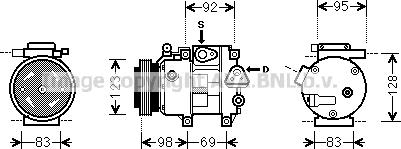 Prasco HYK239 - Compressor, air conditioning autospares.lv