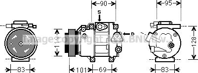 Prasco HYK237 - Compressor, air conditioning autospares.lv