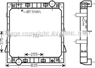 Prasco IV2097 - Radiator, engine cooling autospares.lv