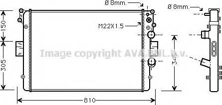 Prasco IV2041 - Radiator, engine cooling autospares.lv