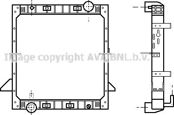 Prasco IV2008 - Radiator, engine cooling autospares.lv