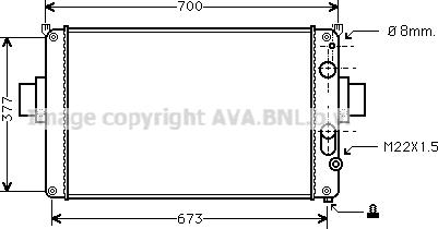 Prasco IV2022 - Radiator, engine cooling autospares.lv