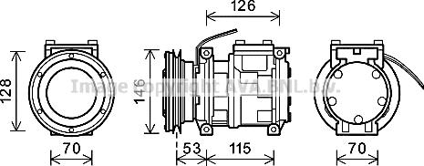 Prasco JDAK025 - Compressor, air conditioning autospares.lv