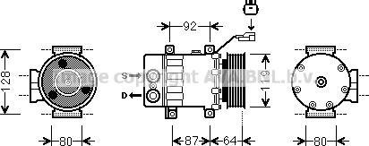 Prasco JEAK047 - Compressor, air conditioning autospares.lv