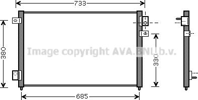 Prasco JR5036 - Condenser, air conditioning autospares.lv