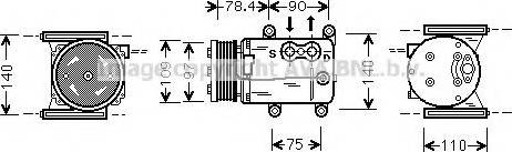 Prasco JRK026 - Compressor, air conditioning autospares.lv