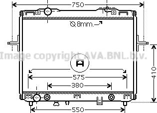 Prasco KA2057 - Radiator, engine cooling autospares.lv