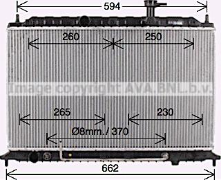 Prasco KA2300 - Radiator, engine cooling autospares.lv