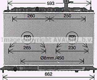 Prasco KA2302 - Radiator, engine cooling autospares.lv