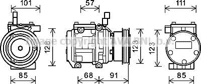 Prasco KAAK145 - Compressor, air conditioning autospares.lv