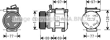 Prasco KAAK117 - Compressor, air conditioning autospares.lv