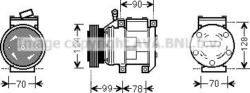 Prasco KAAK130 - Compressor, air conditioning autospares.lv