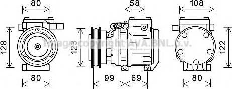 Prasco KAAK264 - Compressor, air conditioning autospares.lv