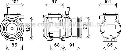 Prasco KAAK208 - Compressor, air conditioning autospares.lv