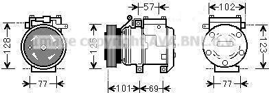 Prasco KAAK211 - Compressor, air conditioning autospares.lv