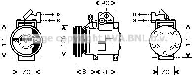 Prasco KAK052 - Compressor, air conditioning autospares.lv