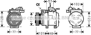 Prasco KAK146 - Compressor, air conditioning autospares.lv