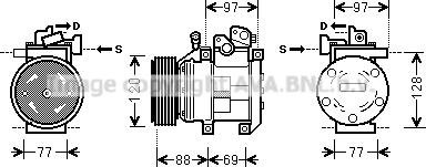 Prasco KAK117 - Compressor, air conditioning autospares.lv