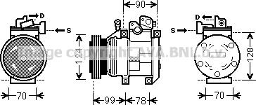 Prasco KAK130 - Compressor, air conditioning autospares.lv