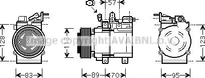 Prasco KAK137 - Compressor, air conditioning autospares.lv