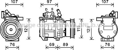 Prasco KAK177 - Compressor, air conditioning autospares.lv