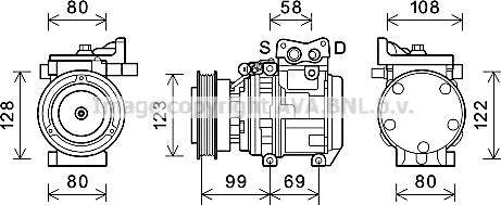 Prasco KAK264 - Compressor, air conditioning autospares.lv