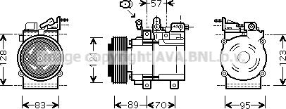 Prasco KAK205 - Compressor, air conditioning autospares.lv