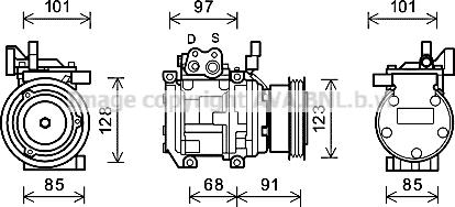 Prasco KAK208 - Compressor, air conditioning autospares.lv