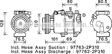 Prasco KAK274 - Compressor, air conditioning autospares.lv