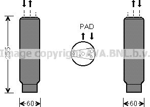 Prasco KBD002 - Dryer, air conditioning autospares.lv