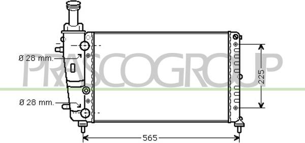 Prasco LA001R005 - Radiator, engine cooling autospares.lv