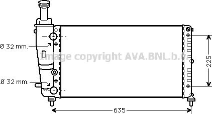 Prasco LC2067 - Radiator, engine cooling autospares.lv